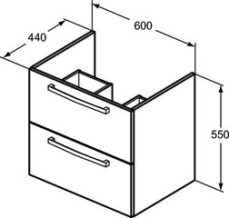 Defektiga toode. Valamukapp Ideal Standard Tempo 60cm valge (E3240WG) hind ja info | Defektiga tooted | hansapost.ee