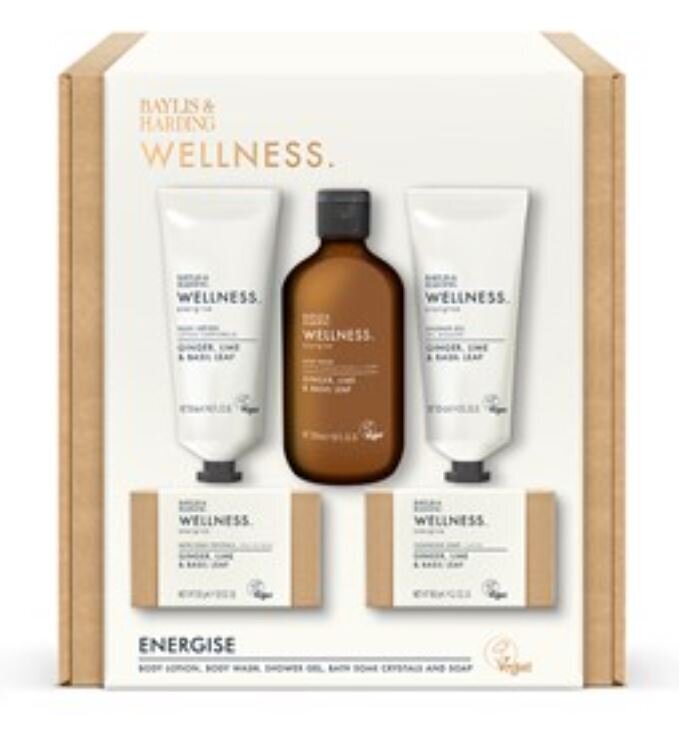 Kosmeetikakomplekt Baylis & Harding Wellness Luxury Bathing Gift Set: puhastusgeel, 130 ml + seep, 150 g + dušigeel, 130 ml + kehakreem, 130 ml цена и информация | Kehakreemid, kehaõlid ja losjoonid | hansapost.ee