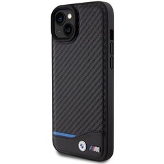 BMW BMHCP15M22NBCK iPhone 15 Plus 6.7" czarny|black Leather Carbon цена и информация | Чехлы для телефонов | hansapost.ee