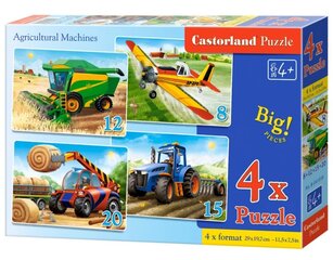Pusle Castorland, 4 pilti (8+12+15+20) Agricultural Machines hind ja info | Pusled lastele ja täiskasvanutele | hansapost.ee