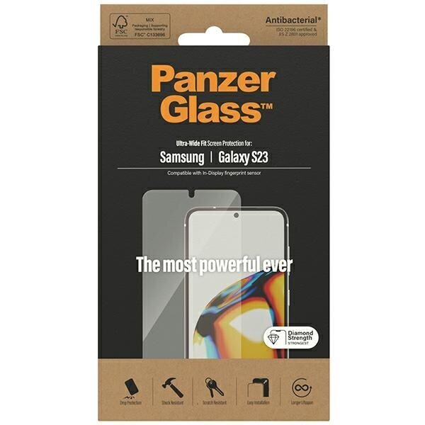 PanzerGlass Ultra-Wide Fit Samsung S23 S911 цена и информация | Ekraani kaitseklaasid ja kaitsekiled | hansapost.ee