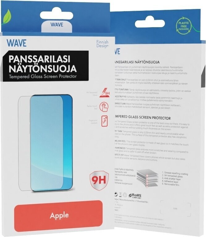 Wave 9H Tempered Glass WAVE-TG-AP-IP15PR-TP цена и информация | Ekraani kaitseklaasid ja kaitsekiled | hansapost.ee