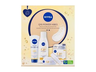 Набор Nivea Q10 Power Vibes для женщин: дневной крем, 50 мл + очищающий лосьон, 200 мл + крем для рук, 100 мл. цена и информация | Кремы для лица | hansapost.ee