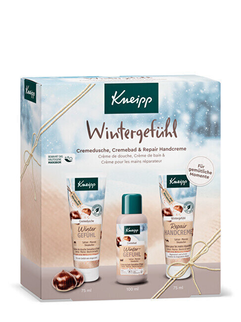 Komplekt Kneipp Winter care: dušigeel, 75 ml + vannivaht, 100 ml, kätekreem, 75 ml. цена и информация | Dušigeelid, õlid | hansapost.ee