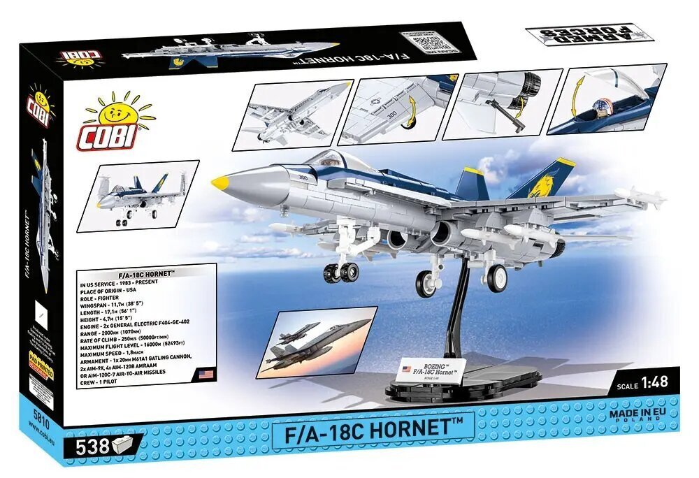 Relvajõudude F/A-18C Horneti tellised цена и информация | Klotsid ja konstruktorid | hansapost.ee