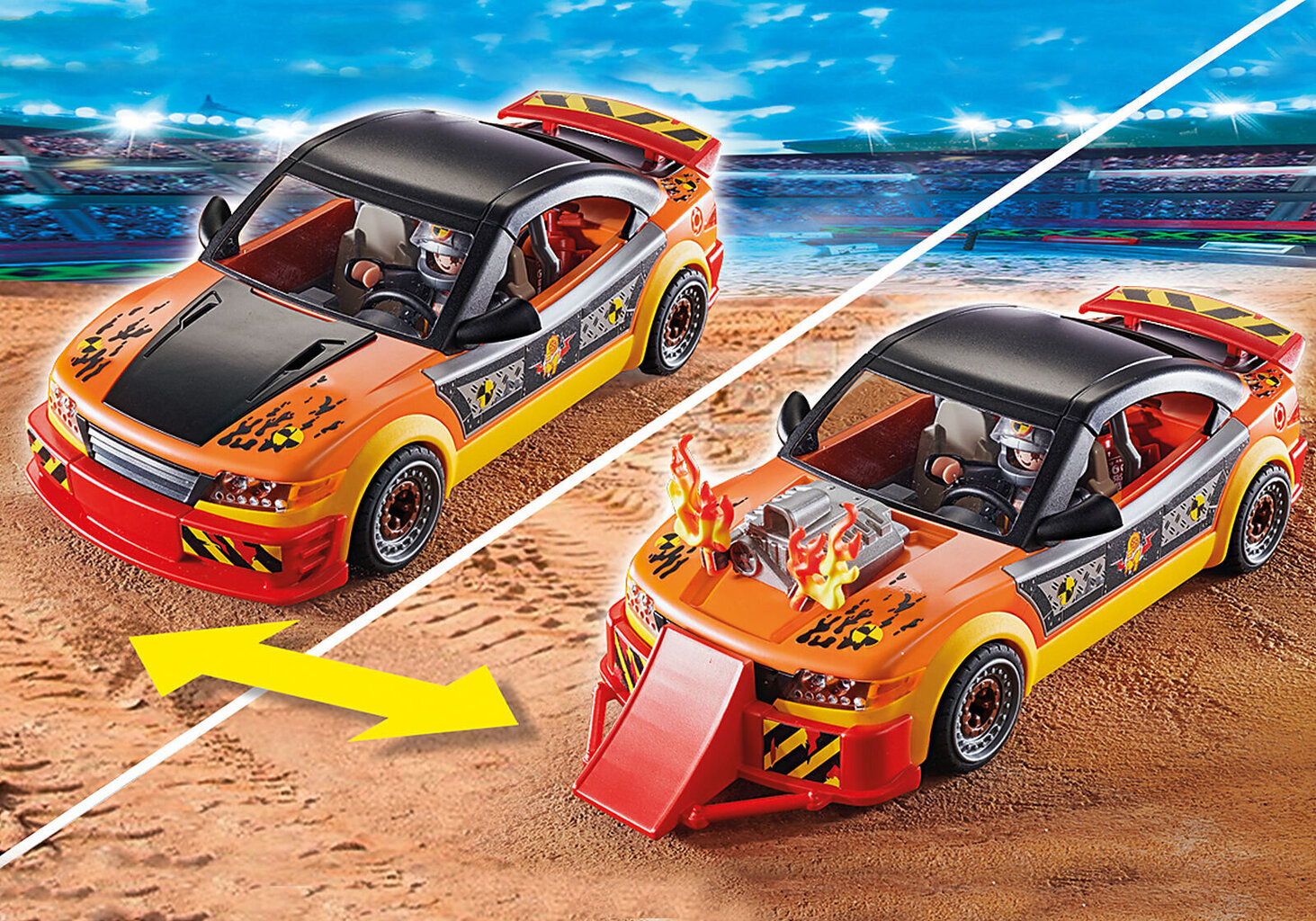 70551 PLAYMOBIL® Stuntshow Avarii mudelauto цена и информация | Klotsid ja konstruktorid | hansapost.ee