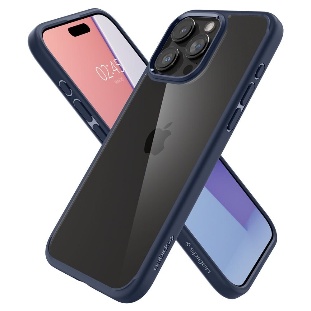 Spigen Ultra Hybrid, navy blue, iPhone 15 Pro Max цена и информация | Telefonide kaitsekaaned ja -ümbrised | hansapost.ee