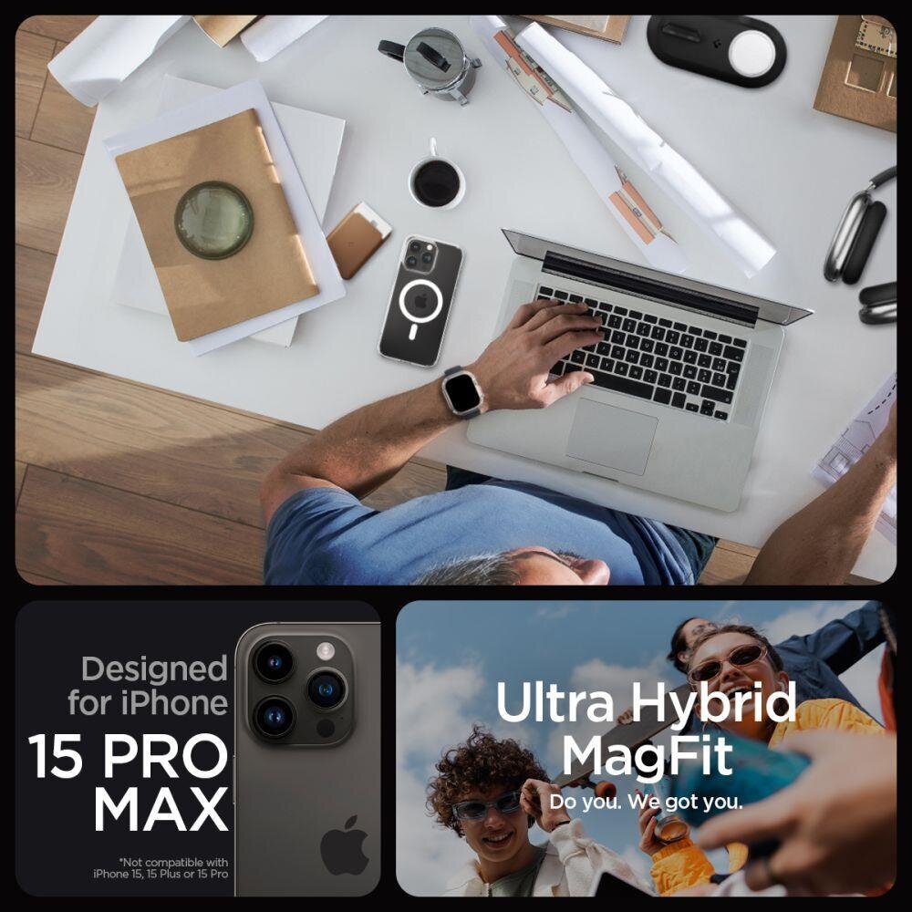 Spigen Ultra Hybrid Mag iPhone 15 Pro Max 6,7" Magsafe white цена и информация | Telefonide kaitsekaaned ja -ümbrised | hansapost.ee