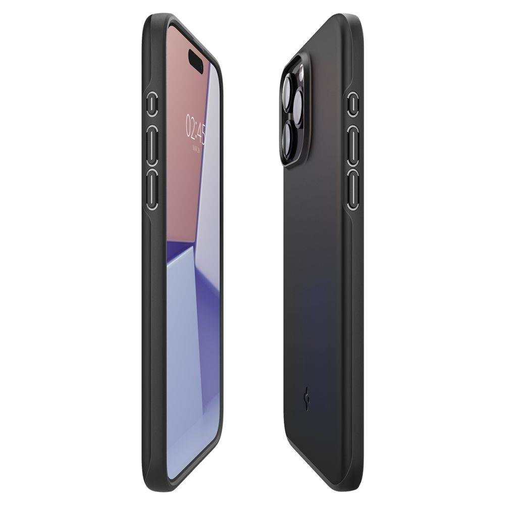 Spigen Thin Fit iPhone 15 Pro Max 6.7", black ACS06544 цена и информация | Telefonide kaitsekaaned ja -ümbrised | hansapost.ee