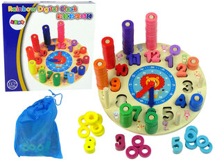 Развивающие деревянные часы для детей Lean Toys. цена и информация | Развивающие игрушки для детей | hansapost.ee