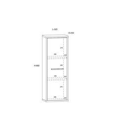 Riiul Boss, valge/hall hind ja info | Riiulid | hansapost.ee