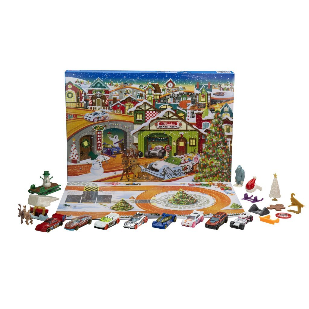 Hot Wheels advendikalender Advent Calendar 2023 (HKL74) hind ja info | Mänguasjad poistele | hansapost.ee