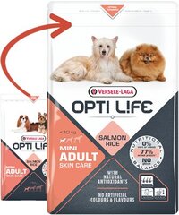 Versele-laga Opti Life Adult Skin Care Mini с лососем, 7,5 кг цена и информация | Сухой корм для собак | hansapost.ee