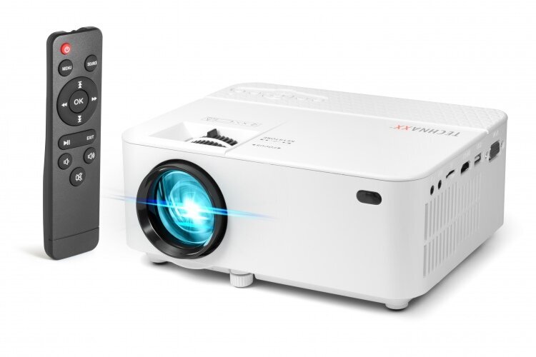 Projektor Technaxx Mini LED Beamer TX-113 FullHD 1080p mini projector with powerful 1800 lumens LED lamp and multimedia player Size n2W stereo speakers from 32 "to 176". Long lamp life 40,000 hours. Connection to computer / laptop, tablet, smartphone and  цена и информация | Projektorid | hansapost.ee