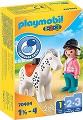 70404 PLAYMOBIL® 1.2.3 Ratsanik hobusega цена и информация | Конструкторы и кубики | hansapost.ee