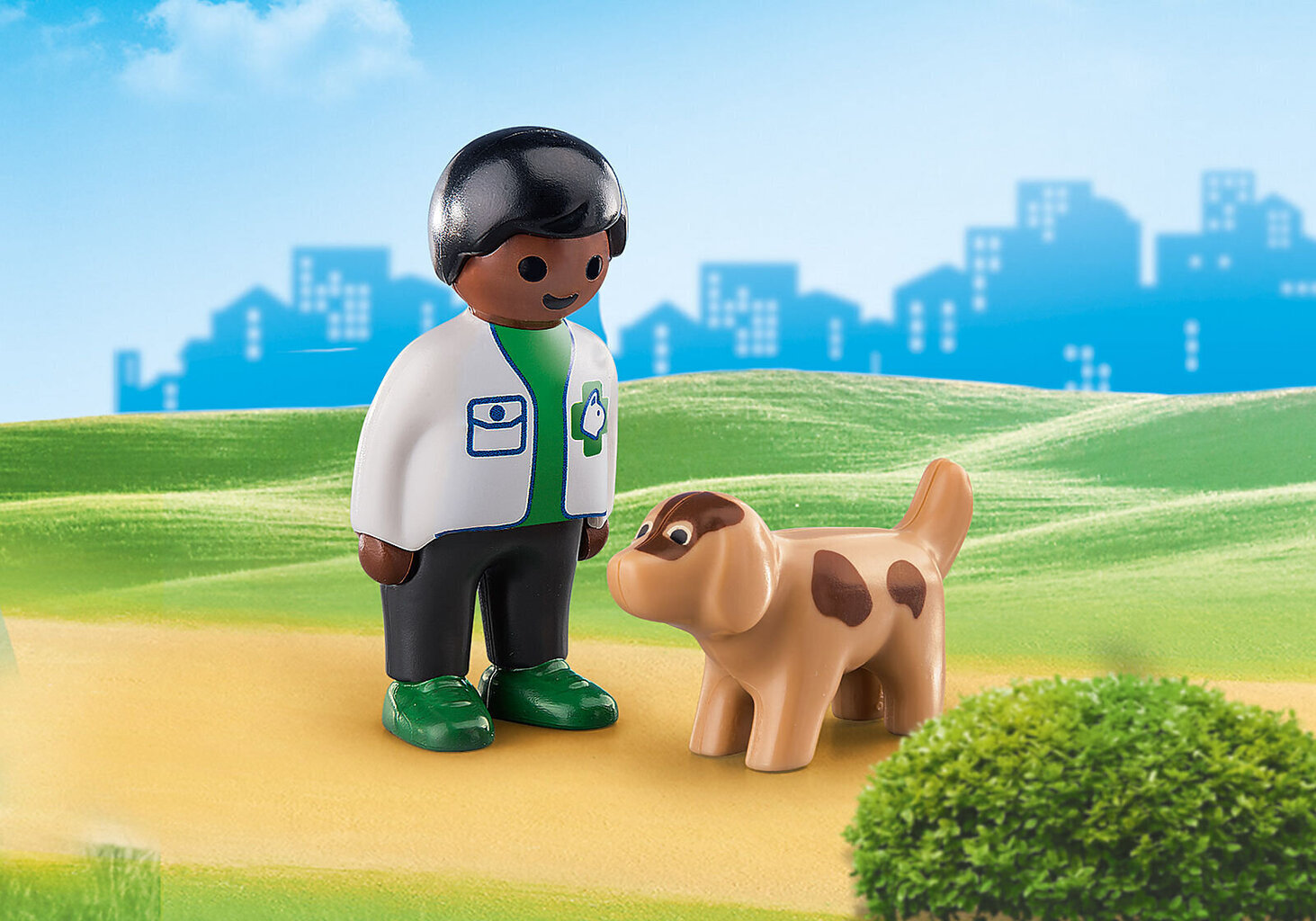 70407 PLAYMOBIL® 1.2.3 Veterinaararst kutsikaga цена и информация | Klotsid ja konstruktorid | hansapost.ee