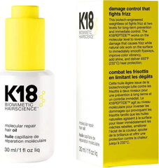 Taastav juukseõli K18 Biomimetic Hairscience Molecular, 30 ml hind ja info | Juuksemaskid, õlid ja seerumid | hansapost.ee