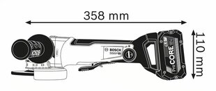 Juhtmeta nurklihvija Bosch GWX 18V-10 SC Professional hind ja info | Lihvmasinad | hansapost.ee