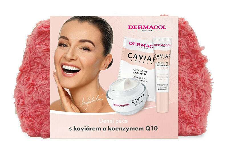 Komplekt Dermacol Caviar Energy II: päevakreem Spf 15, 50 ml + seerum, 12 ml + näomask 2x8 ml + kosmeetikakott hind ja info | Näokreemid | hansapost.ee