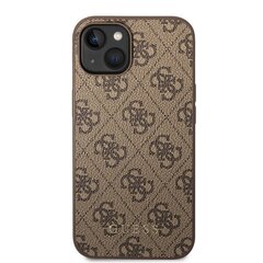 Guess GUHCP15MG4GFBR iPhone 15 Plus 6.7" brązowy|brown hard case 4G Metal Gold Logo цена и информация | Чехлы для телефонов | hansapost.ee