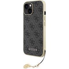 Guess GUHCP15SGF4GGR iPhone 15 6.1" szary|grey hardcase 4G Charms Collection цена и информация | Чехлы для телефонов | hansapost.ee