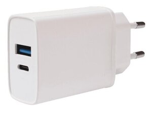 Vivanco адаптер питания USB-A/USB-C PD3 20W, белый (62401) цена и информация | Зарядные устройства для телефонов | hansapost.ee