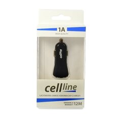 Ład. sam. Cellline 1xUSB 1A czarna|black (only head) цена и информация | Зарядные устройства для телефонов | hansapost.ee