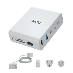 INVZI Док-станция/зарядное устройство INVZI GanHub 100W, 9in1 (белый) цена и информация | Зарядные устройства для телефонов | hansapost.ee