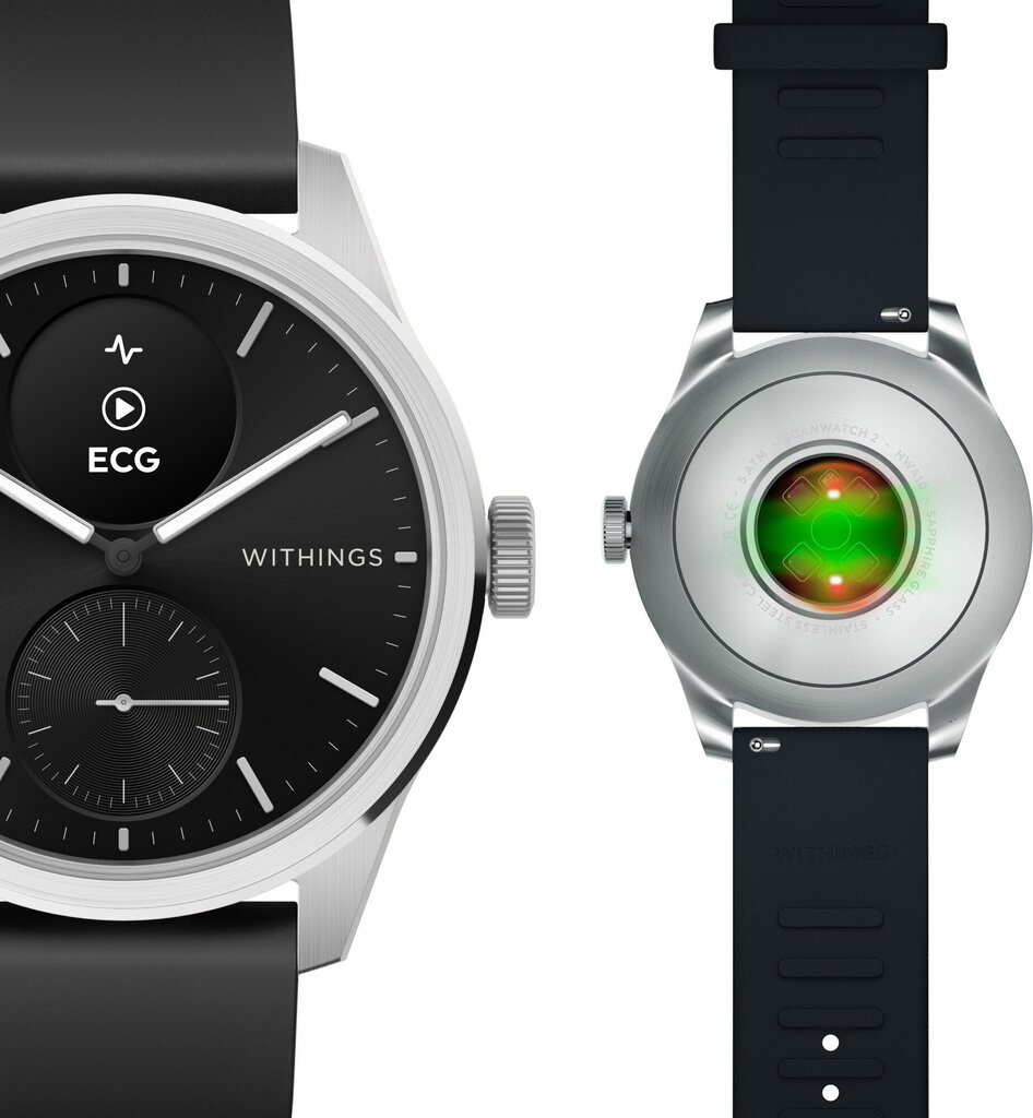 Withings Scanwatch 2, 42 mm, Black hind ja info | Nutikellad, laste nutikellad | hansapost.ee