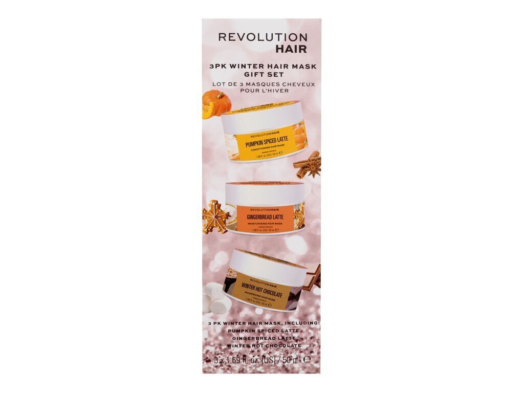 Juuksemaskide komplekt Revolution Haircare Winter Hair Mask Gift Set, 50 ml, 3 tk. цена и информация | Palsamid | hansapost.ee