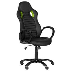 Игровое кресло Wood Garden Carmen 7502, черного/зеленого цвета цена и информация | Офисные кресла | hansapost.ee