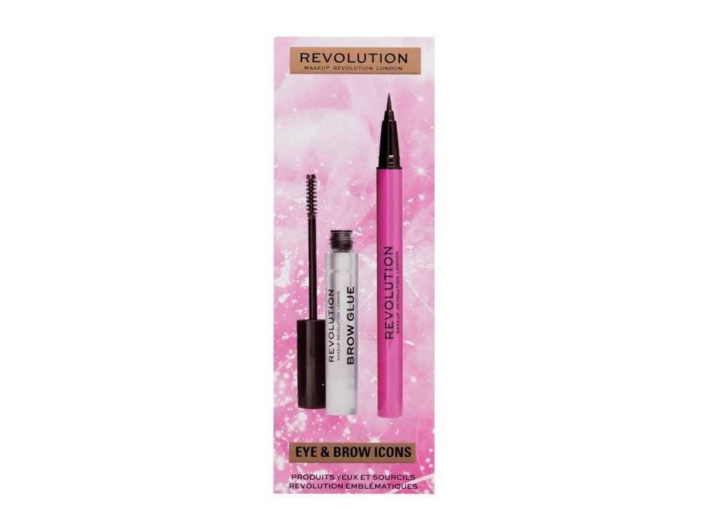 Makeup Revolution Eye & Brow Icons Gift Set, 3 ml hind ja info | Lauvärvid, ripsmetušid ja silmapliiatsid | hansapost.ee