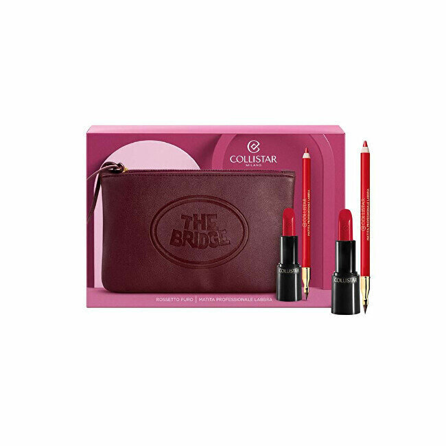 Kosmeetikakomplekt Collistar Rossetto Puro lip: huulepulk, 4,5 ml + huulepliiats, 1,2 g + kosmeetikakott цена и информация | Huulekosmeetika | hansapost.ee