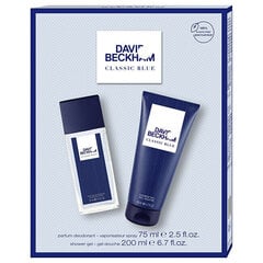 Komplekt meestele David Beckham Classic Blue deodorant, 75 ml + dušigeel, 200 ml цена и информация | Масла, гели для душа | hansapost.ee