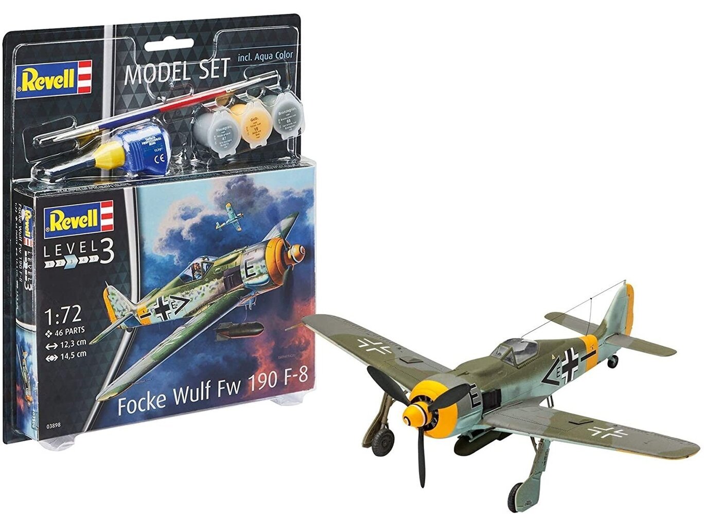 Revell - Focke Wulf Fw190 F-8 Model Set, 1/72, 63898 цена и информация | Klotsid ja konstruktorid | hansapost.ee