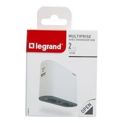 Legrand 2x2P + USB AC splitter valge / must hind ja info | USB adapterid ja jagajad | hansapost.ee