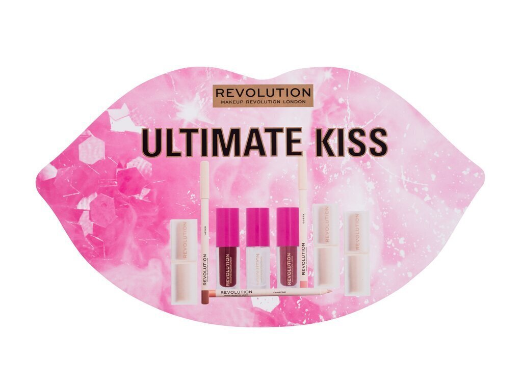 Huulekomplekt Makeup Revolution Ultimate Kiss Gift Set, 3.2 g, 9-osaline цена и информация | Huulekosmeetika | hansapost.ee