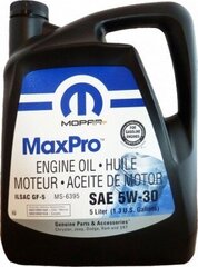Моторное масло Mopar MaxPro 5W30, 5 л цена и информация | Моторные масла | hansapost.ee