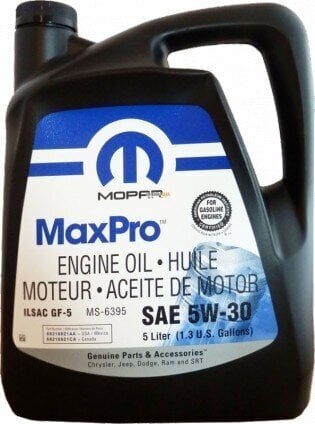 Mopar MaxPro 5W30 mootoriõli, 5L цена и информация | Mootoriõlid | hansapost.ee