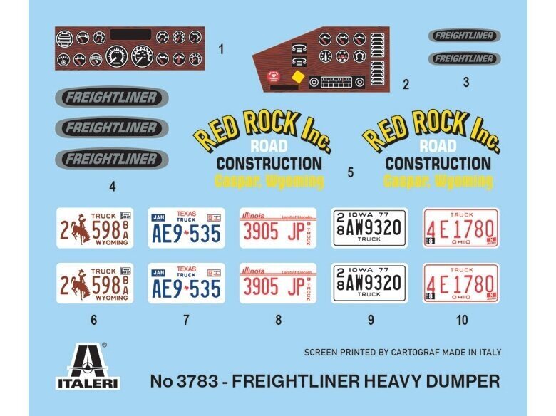 Mudelkomplekt Italeri Freightliner Heavy Dumper Truck, 1/24, 3783 hind ja info | Klotsid ja konstruktorid | hansapost.ee