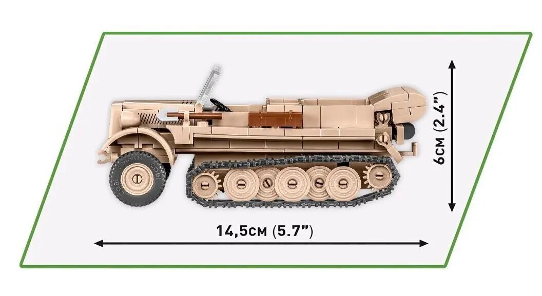 Konstruktor Cobi Sd.Kfz 10 Demag D7, 283-osaline hind ja info | Klotsid ja konstruktorid | hansapost.ee