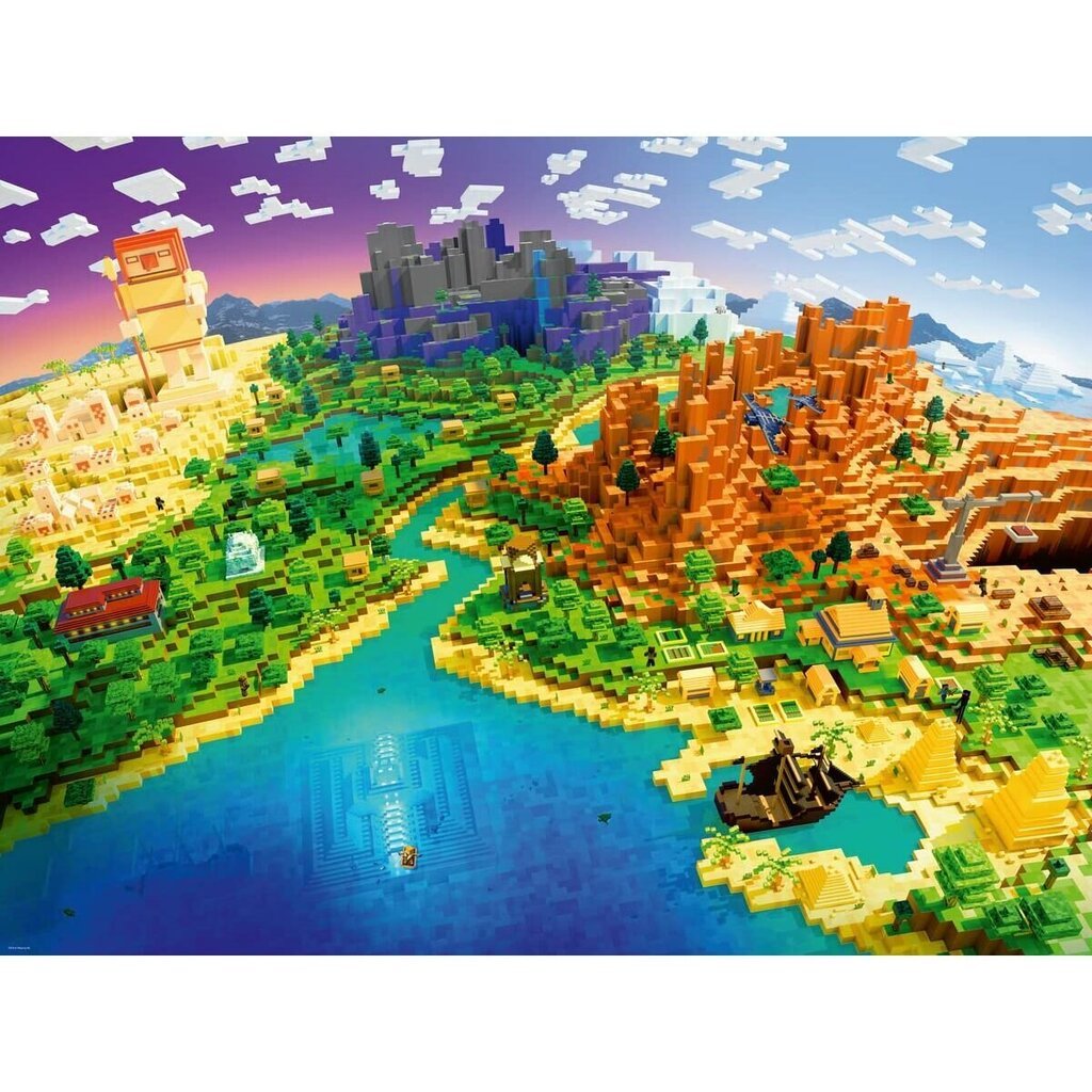 Pusle Ravensburger World of Minecraft, 1500-osaline hind ja info | Pusled lastele ja täiskasvanutele | hansapost.ee