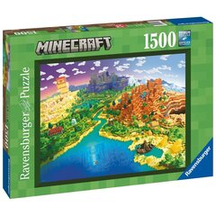 Pusle Ravensburger World of Minecraft, 1500-osaline hind ja info | Pusled lastele ja täiskasvanutele | hansapost.ee