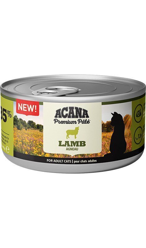 Acana Premium Pâté Lamb kassidele koos lambalihaga, 85g, 8 tk. hind ja info | Kassikonservid | hansapost.ee