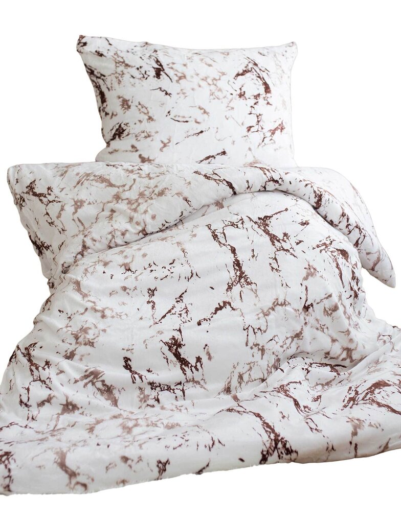 Jerry Fabrics voodipesukomplekt Marble Brown, 140x200, 2-osaline hind ja info | Voodipesukomplektid | hansapost.ee