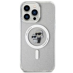 Karl Lagerfeld KLHMP15XHGKCNOT iPhone 15 Pro Max 6.7" transparent hardcase Karl&Choupette Glitter MagSafe цена и информация | CG Mobile Мобильные телефоны, Фото и Видео | hansapost.ee