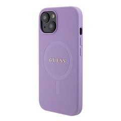 Guess GUHMP15SPSAHMCU iPhone 15 6.1" fioletowy|purple hardcase Saffiano MagSafe цена и информация | Чехлы для телефонов | hansapost.ee