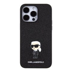 Karl Lagerfeld Fixed Glitter Metal Ikonik Case for iPhone 15 Pro Max Black цена и информация | Чехлы для телефонов | hansapost.ee