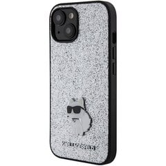 Karl Lagerfeld KLHCP15SGCNPSG iPhone 15 6.1" srebrny|silver hardcase Fixed Glitter Choupette Logo Metal Pin цена и информация | Чехлы для телефонов | hansapost.ee