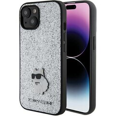 Karl Lagerfeld KLHCP15SGCNPSG iPhone 15 6.1" srebrny|silver hardcase Fixed Glitter Choupette Logo Metal Pin цена и информация | Чехлы для телефонов | hansapost.ee